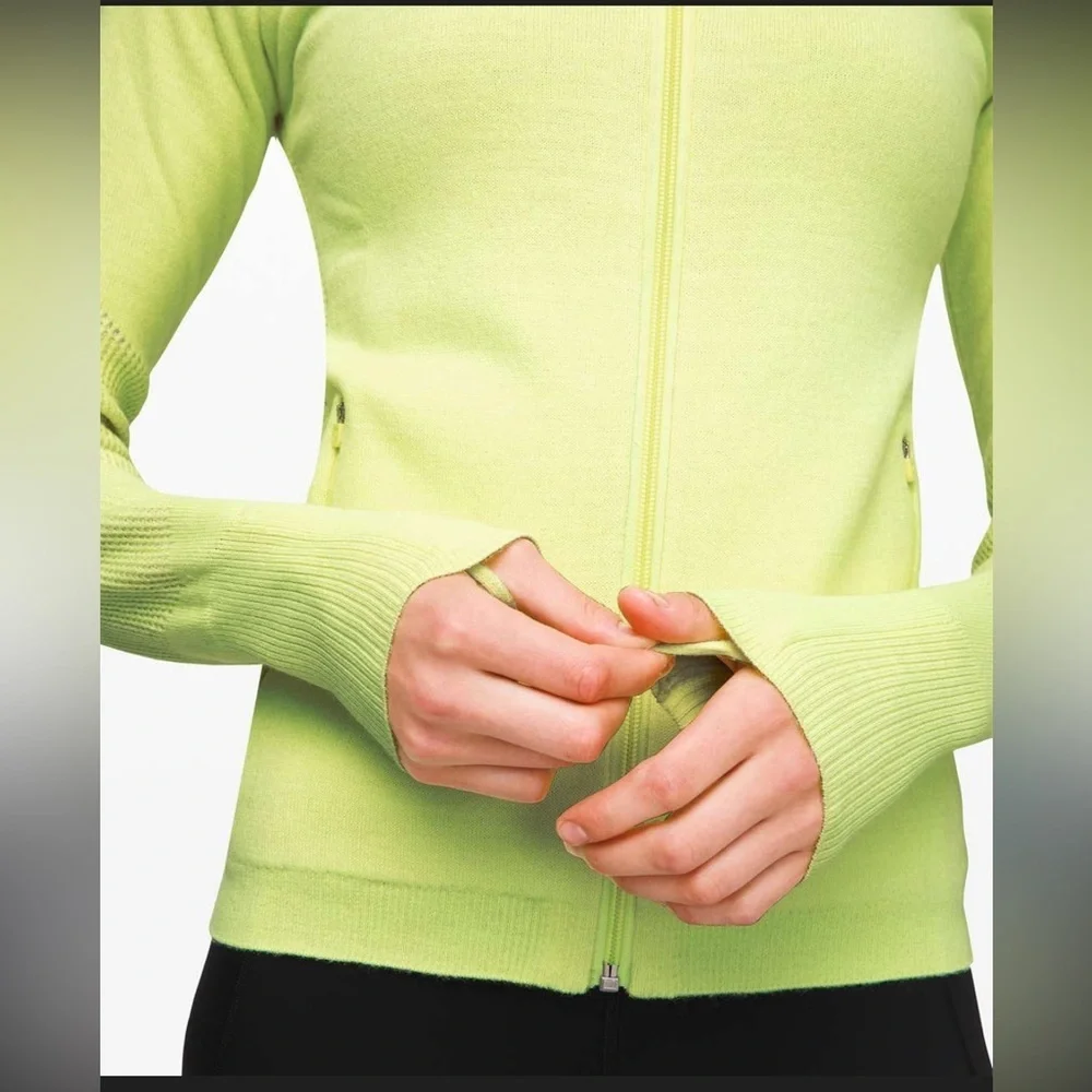 Lululemon Athletica Light Green athletic Zip-Up Jacket